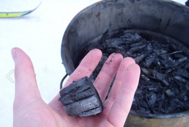 Biochar created from pyrolysis.