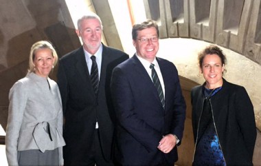 GBCA chair Tanya Cox; Sydney Opera House director of building Greg McTaggart; NSW deputy premier Troy Grant; and GBCA chief executive Romilly Madew.