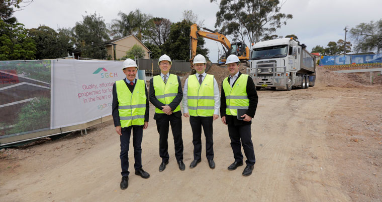 The SGCH team on the construction site.