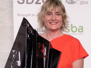 Cecille Weldon with her Banksia award for the Liveability program.