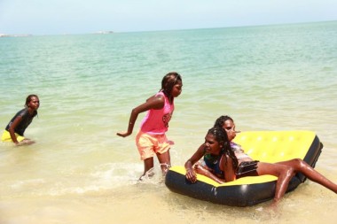 A rare splash, with many eyes watching the water