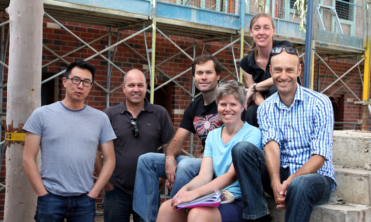 (L-R): Sid Thoo, Gary Wright, Mark Dowley, Eugenie Stockmann, Alana Dowley and Helmuth Stockmann.