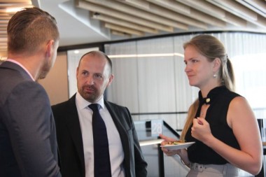 Left to Right: Nick Jones, Energy Action: Dave Palin, Mirvac; Laura Mariakinaite, Equiem Dave Palin, Mirvac (centre)