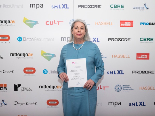 Sharon Gray with sustainability award