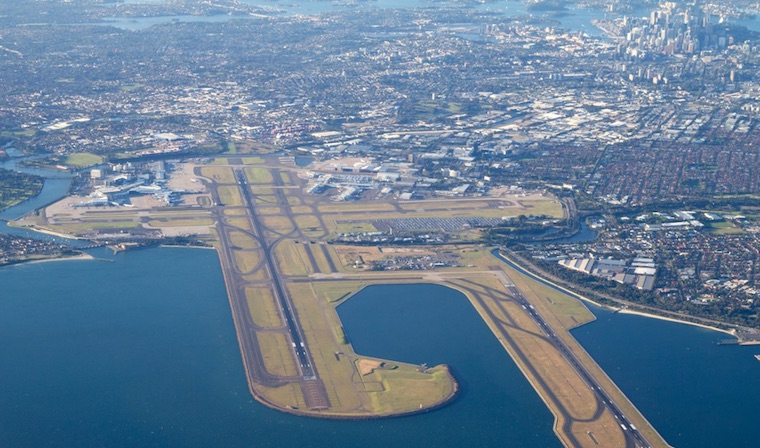 aerial view of Sydney Airport Mascot
