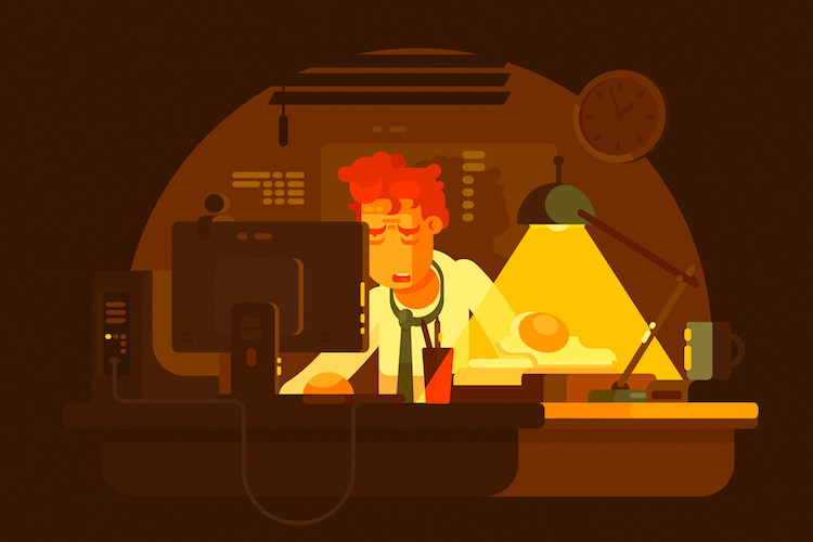 bad office lighting drawing