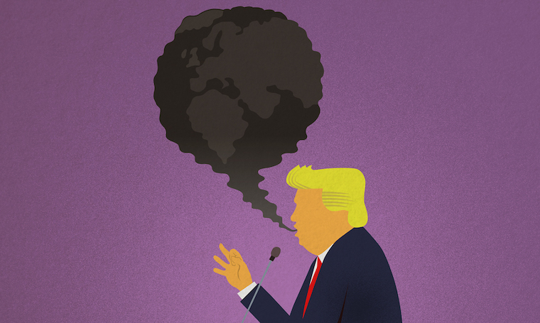 President trump illustration climate denial