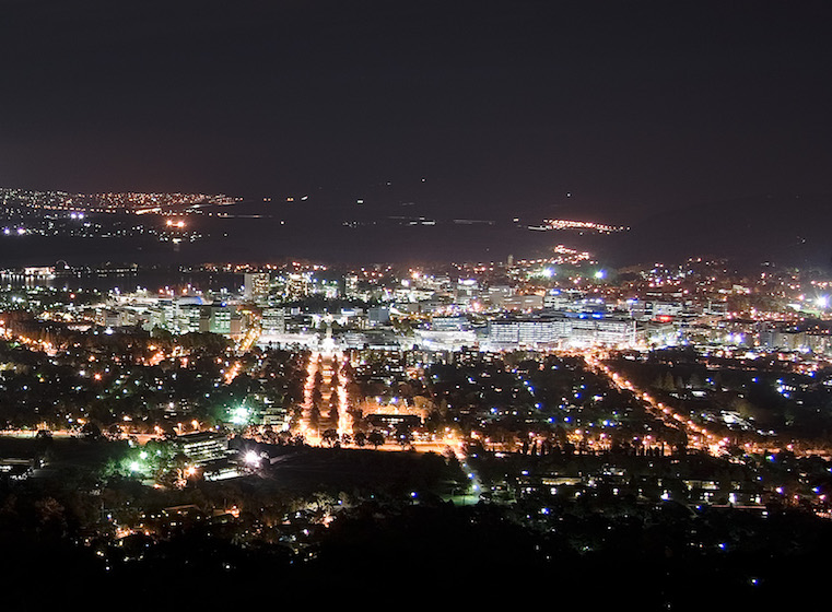 Canberra at night