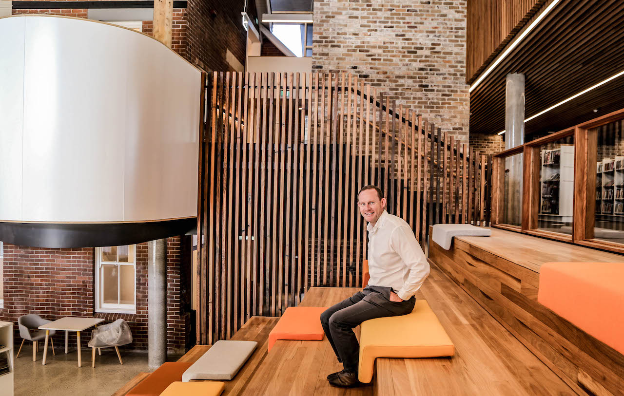 Inner West Mayor Darcy Byrne at Marrickville Library