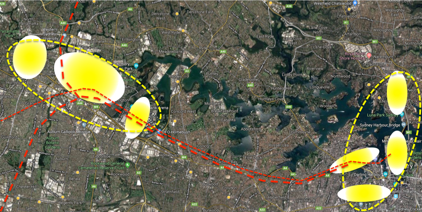 Central (GPOP) and Eastern cities; Metro and fast rail links