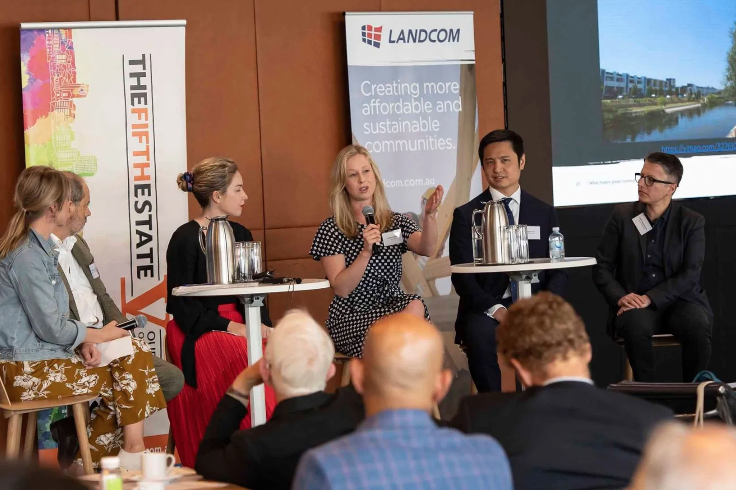 panel of people at event