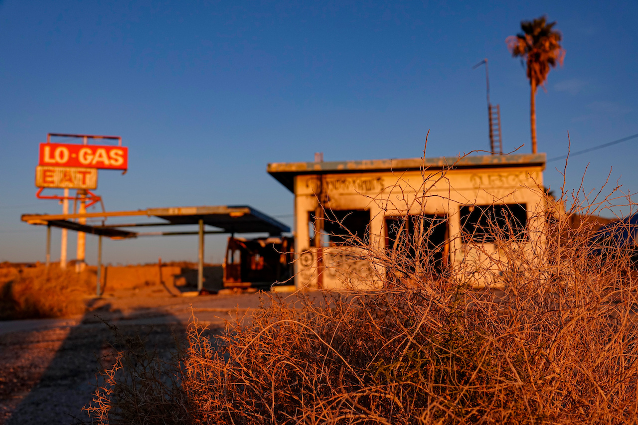 abandoned gas station
