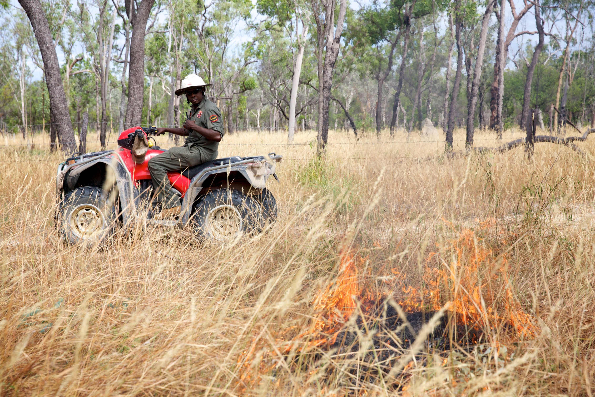 Kowanyama ranger implementing mosaic fire