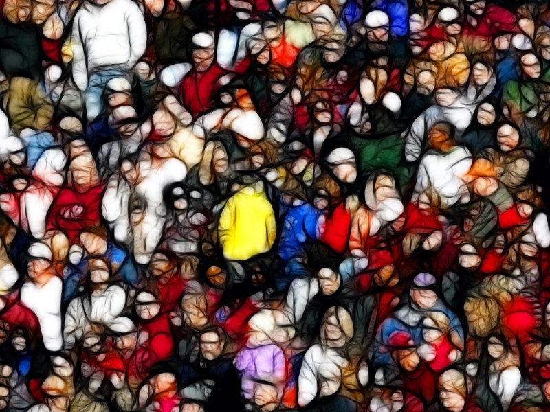 abstract crowd of people