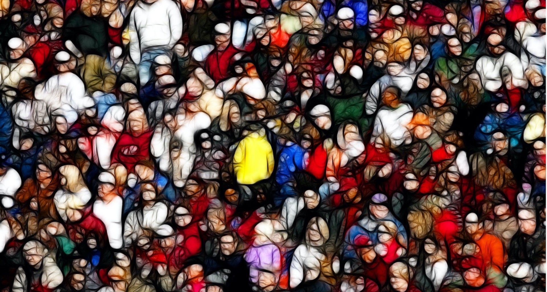 abstract crowd of people