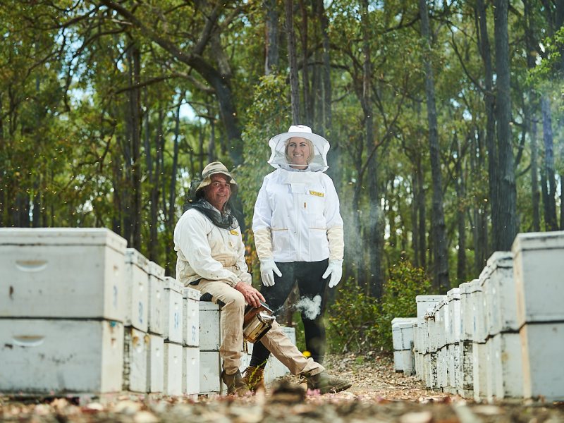 Australian Honey Ventures CEO Jay Curtin and Chairman Stephen Fewster