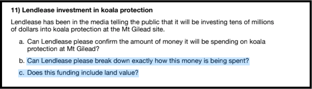 Jon Dee letter Lendlease