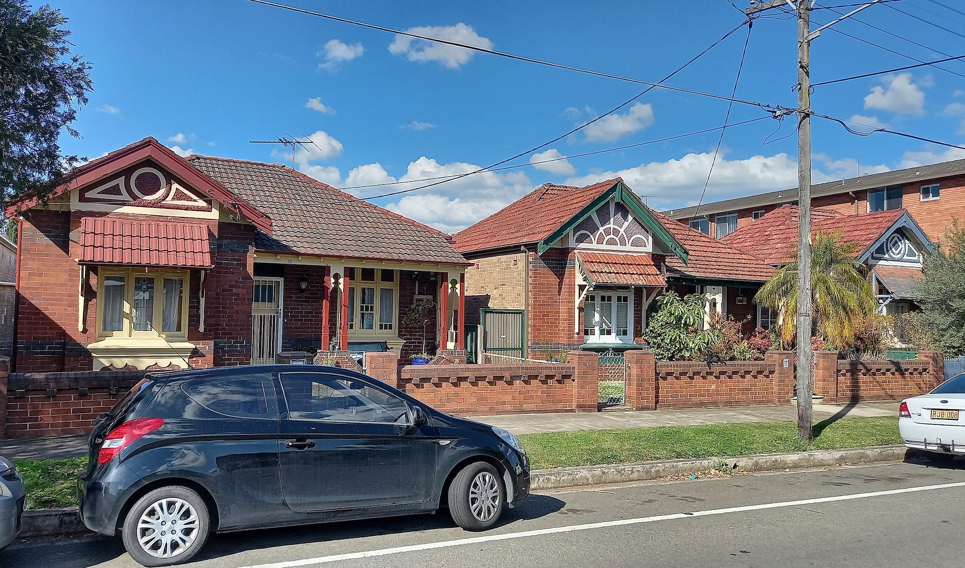 Two federation houses street view in Marrickville